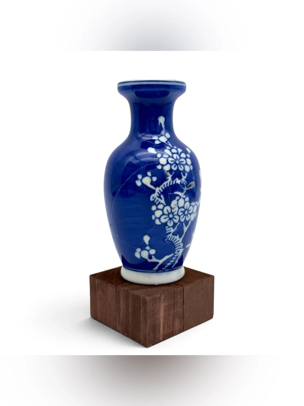 Kintsugi Vase Prunus Plum Blossom Mini Gold Crack Art Personal Growth Gift